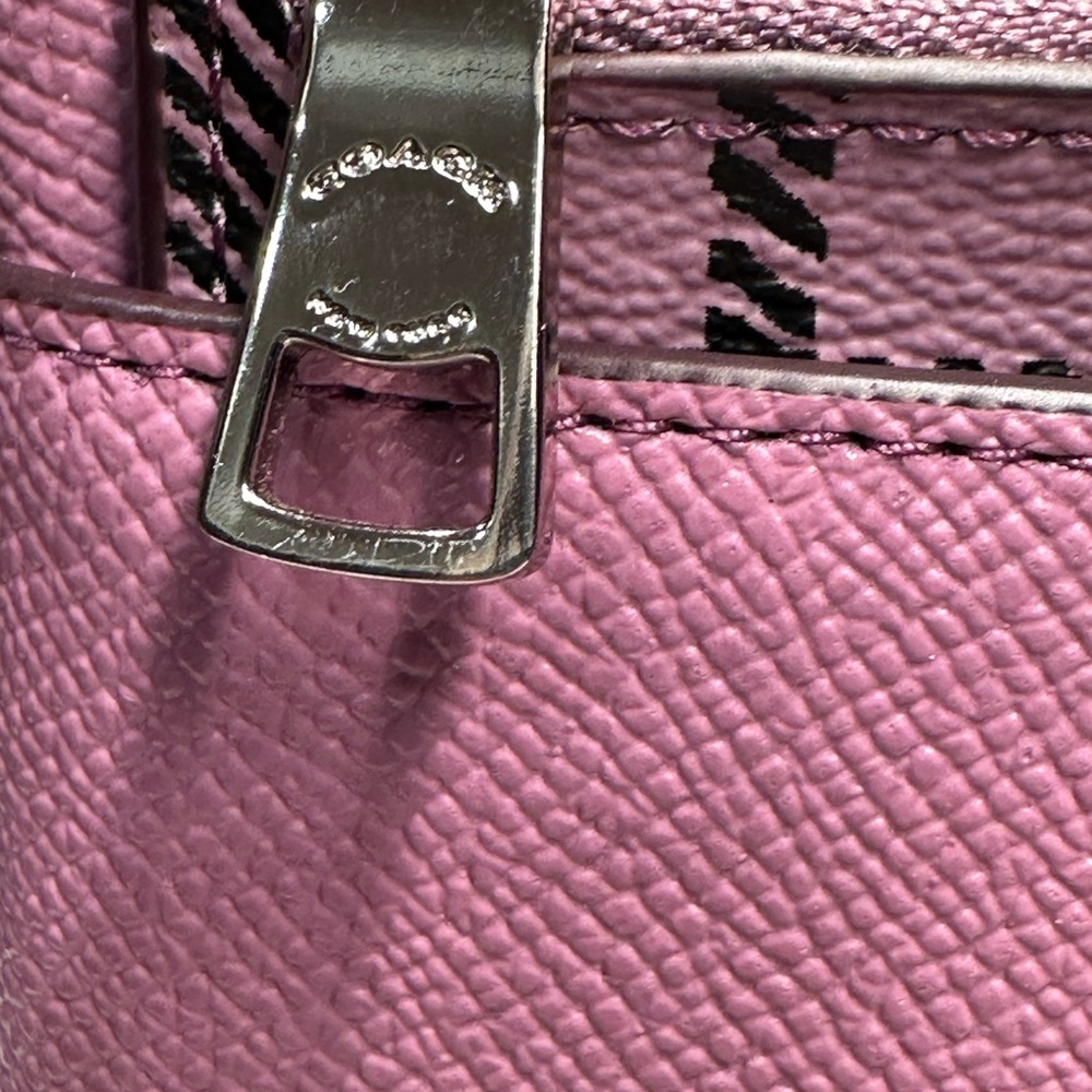 Coach East West Pop Crossbody Bag with Plaid Pouch F22252 Lilac - Picture 6 of 16
